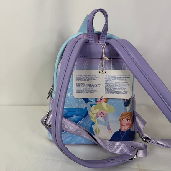 Disney Frozen Elsa Ice‎ Palace Loungefly Mini Backpack Olaf Blue Purple NEW main image 8